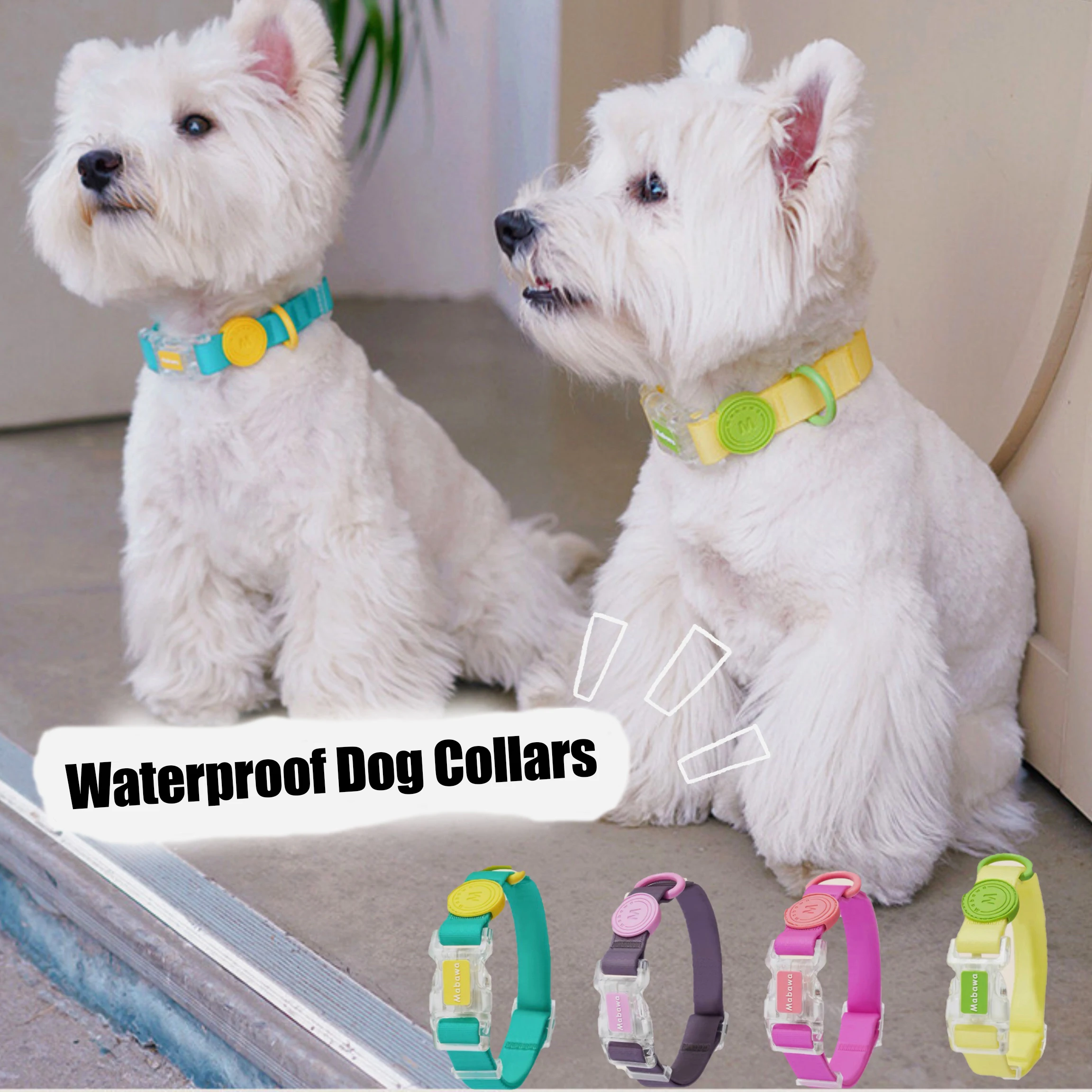 Luxury Pet Dog Leash Set Adjustable Waterproof Solid Color Dogs Collar Small Medium Large Dog Outdoor Traction Rope Pet Supplies