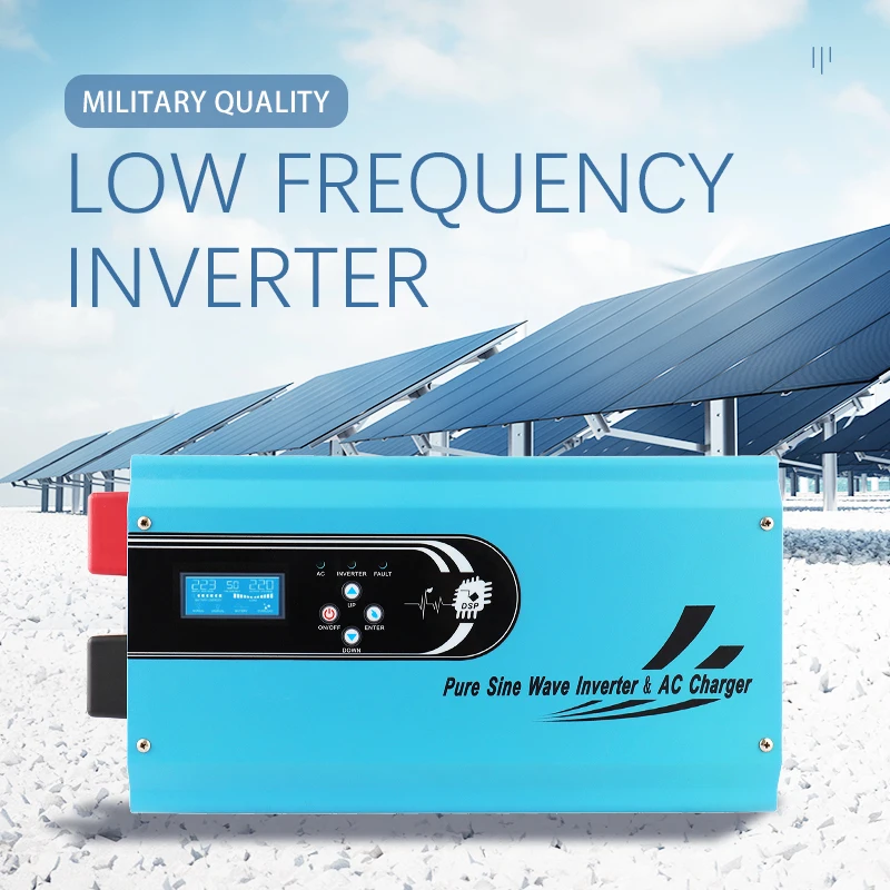 1.5kw 2kw 3kw 4kw 5kw 6kw 7kw Low Frequency 12v 24v 48v to 220v Off Grid Hybrid Solar Power Pure Sine Wave Inverter Charger