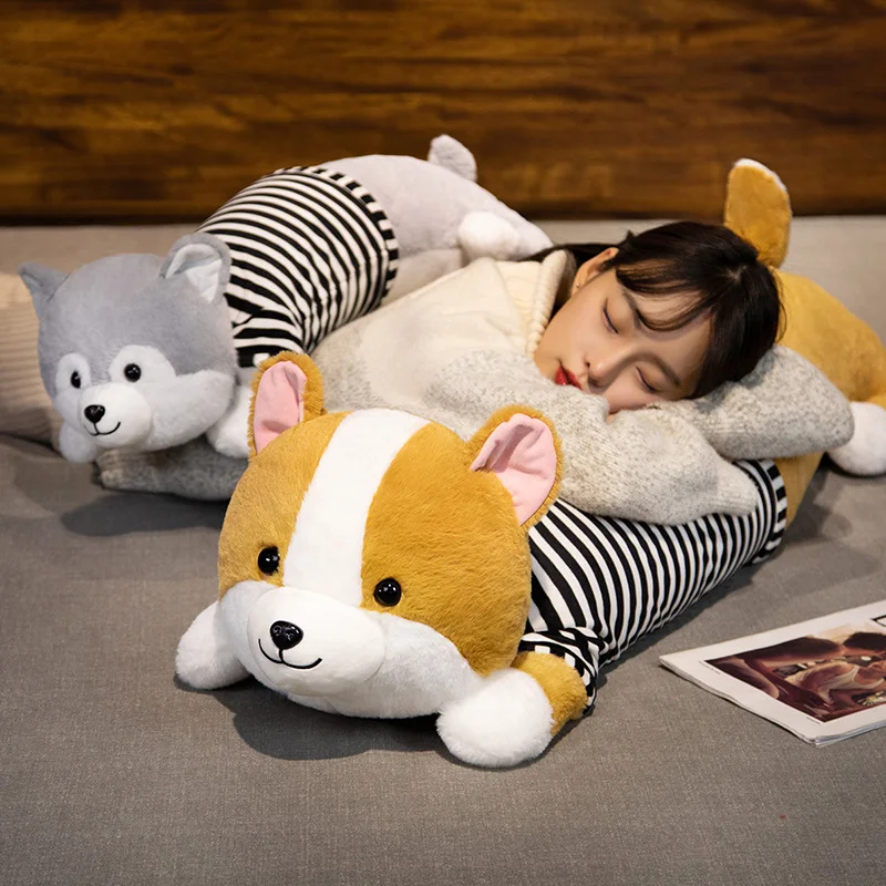 1pc 100cm gigante husky cão brinquedo de pelúcia filhote de cachorro animal brinquedo macio grande dormir travesseiro almofada crianças presente aniversário natal