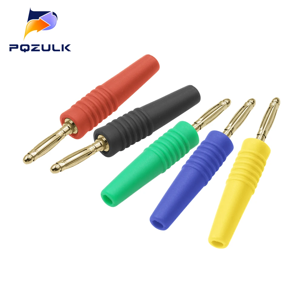 5PCS 2MM Plugs Gold Plated Musical Speaker Cable Wire Pin Banana Plug Connectors