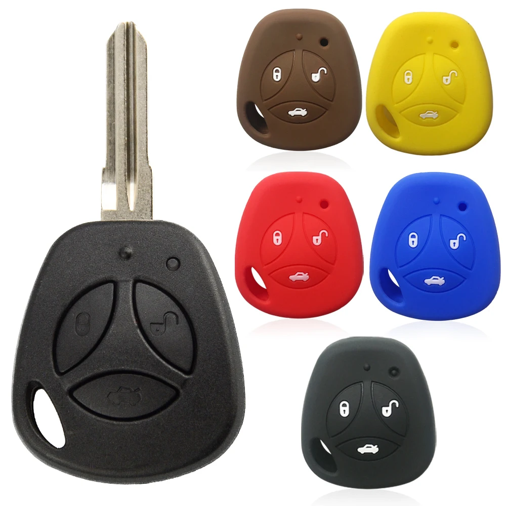 Smart Car Key Case Cover Fit For Lada Uncut Kalina 1 Priora Niva Vaz 2114 Granta Samara Xray Fob Keychain Car Accessories