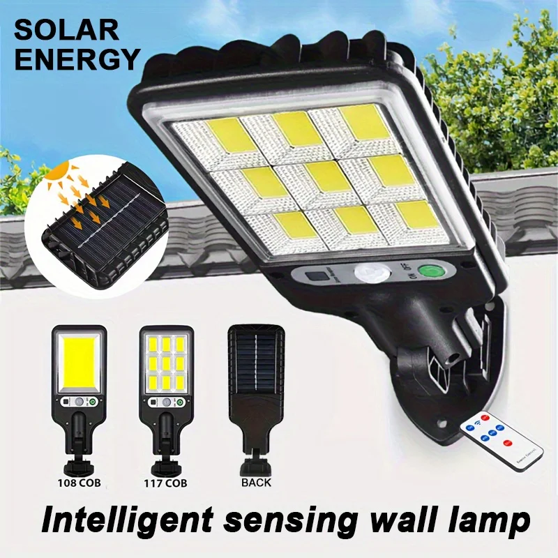 

Солнечные уличные и настенные светильники с интеллектуальной системой датчиков движения и дистанционным управлением, интеллектуальное управление освещением