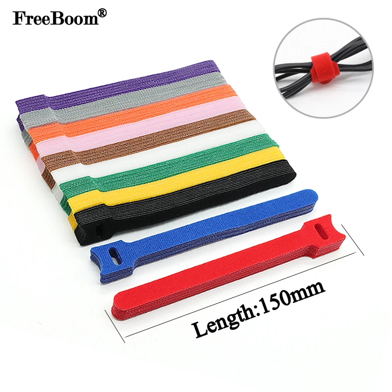 

10~1000Pcs T-type Releasable Cable Ties 150mm Power Cords Reusable Fastening Adjustable Cord Nylon Cables Organizer Wire Tie