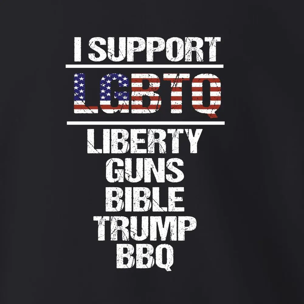 Wild Bobby I Support Liberty Guns Bible Trump BBQ Political Unisex Hoodie Crewneck Sweatshirt