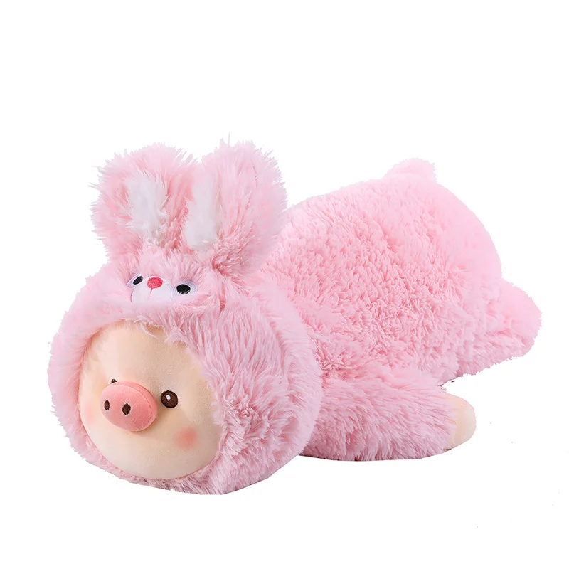 Jouet en peluche Kawaii, poupée en peluche, mignon pyjama Long, oreiller cochon, doux, câlin, copain de couchage pour enfants filles, cadeau d'anniversaire