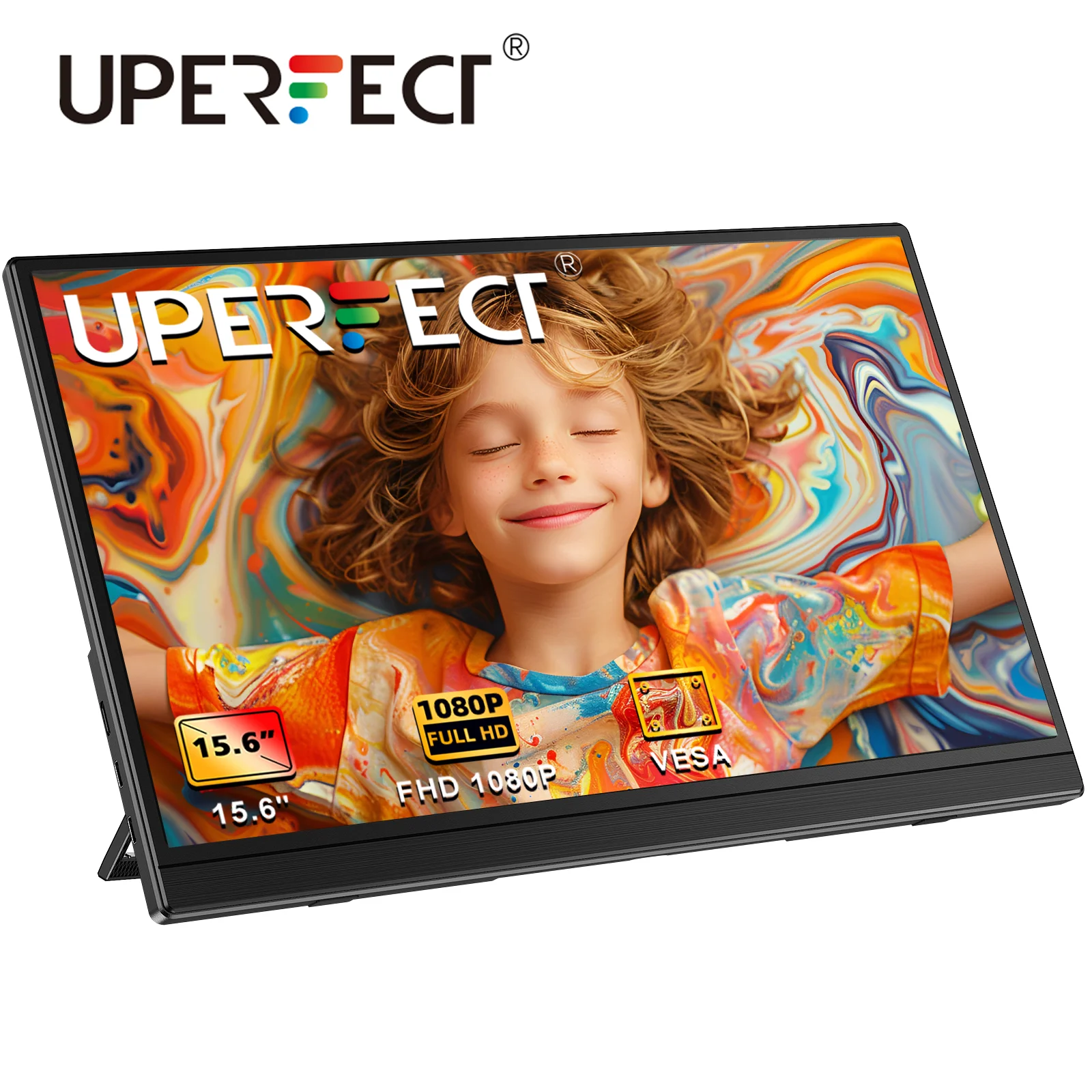 

UPERFECT 15.6inch 60Hz Portable Monitor 1920*1080 16:9 IPS Screen For Laptop XBox PS4 / 5 Switch TV Box PC Extension Mobile MAC