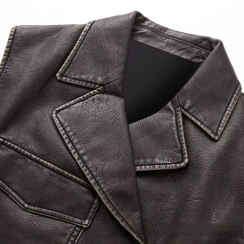 المألوف البالية خارج بو الجلود فو الجلود سترة قصيرة للنساء جديد الخريف نمط تصدير التجارة المرأة ملابس عصرية #3