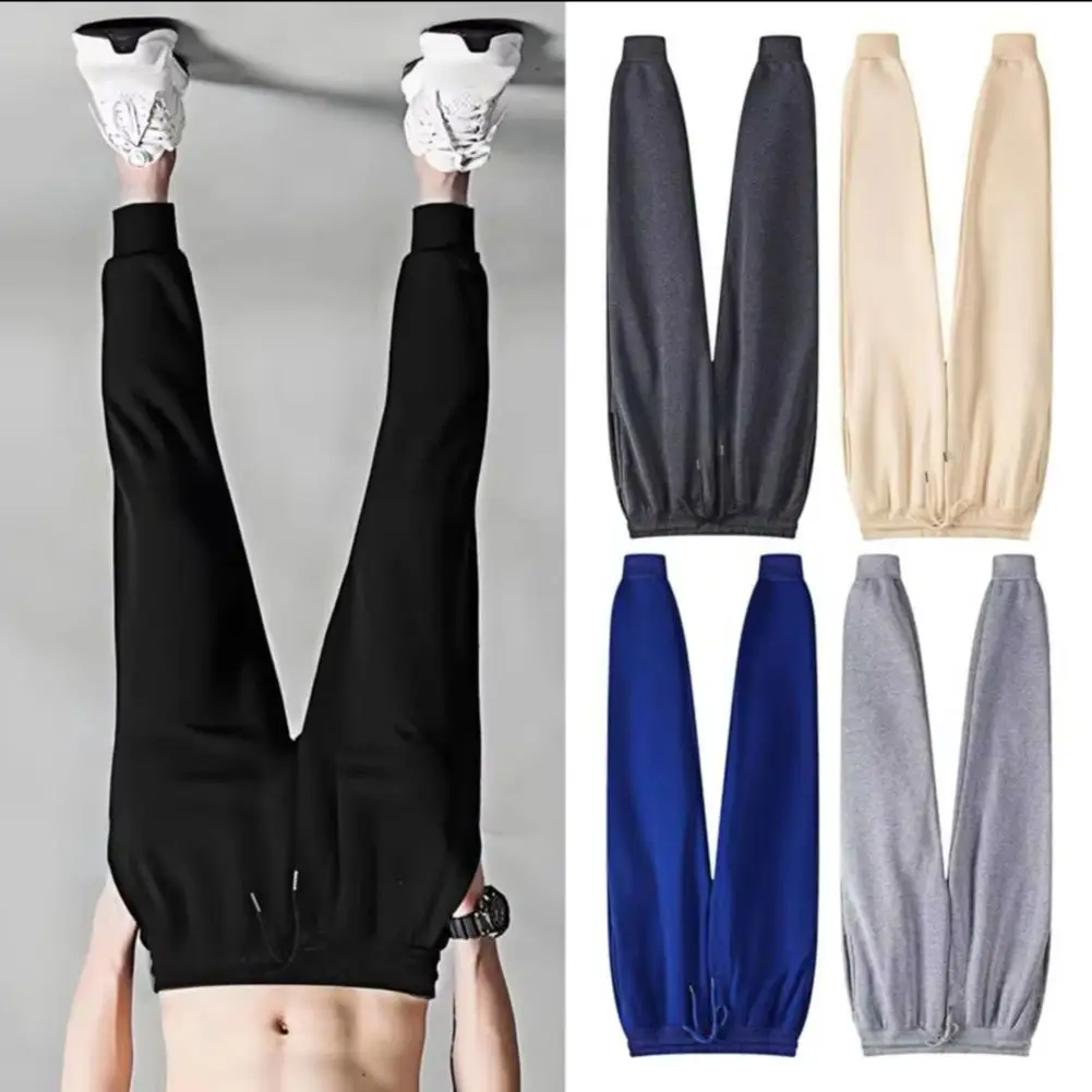 

Adjustable Waist Sports Pants 2025 Men Sweatpants Comfortable Men's Sweatpants Adjustable Drawstring Waist Pockets for Daily