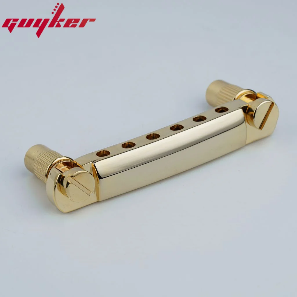 Guitar Stop Bar Tailpiece With Anchors And Studs for LP SG Guitars Gold