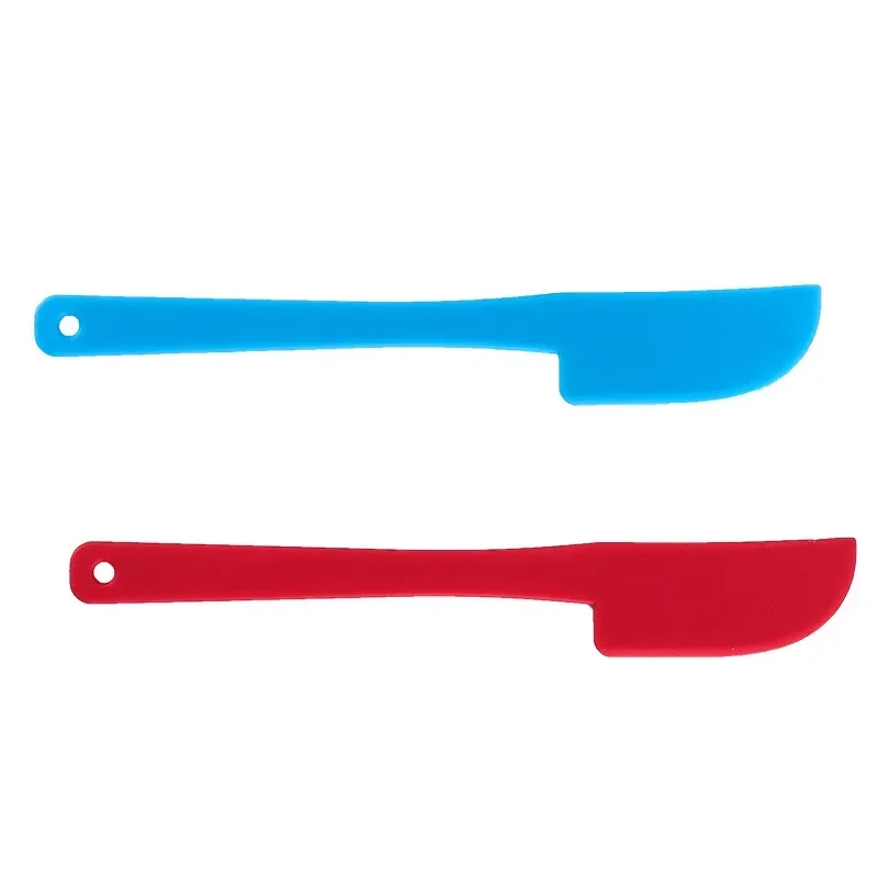 2PCS Red Scraper Cooking Tool Spatula for Cake Silicone Spatula Cooking Kitchen Pastry Spatula Mixer Cream Scoop Scraper Cream