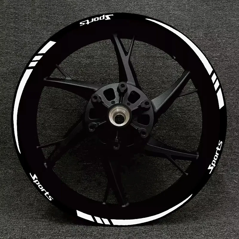 Wheel Decals Sticker Rim Decal White for 18-21Inch Stripe Tape Sticker Motorcycle Wheel Reflective Sport Bike Cycle Accessories