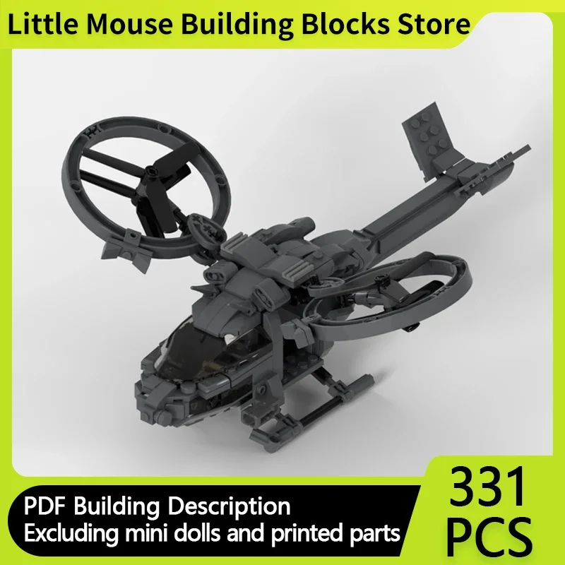 

Military Aircraft Model MOC Building Bricks Modified Helicopter Modular Technology Gifts Children Toys Suit Holiday Assemble