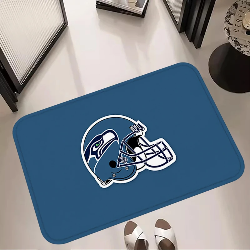 Living Room Rugby Rugs Foot Carpets Entrance Doormat Prayer Rug Floor Mats Anti Slip Kitchen Seattle Seahawks Mat Home Hallway