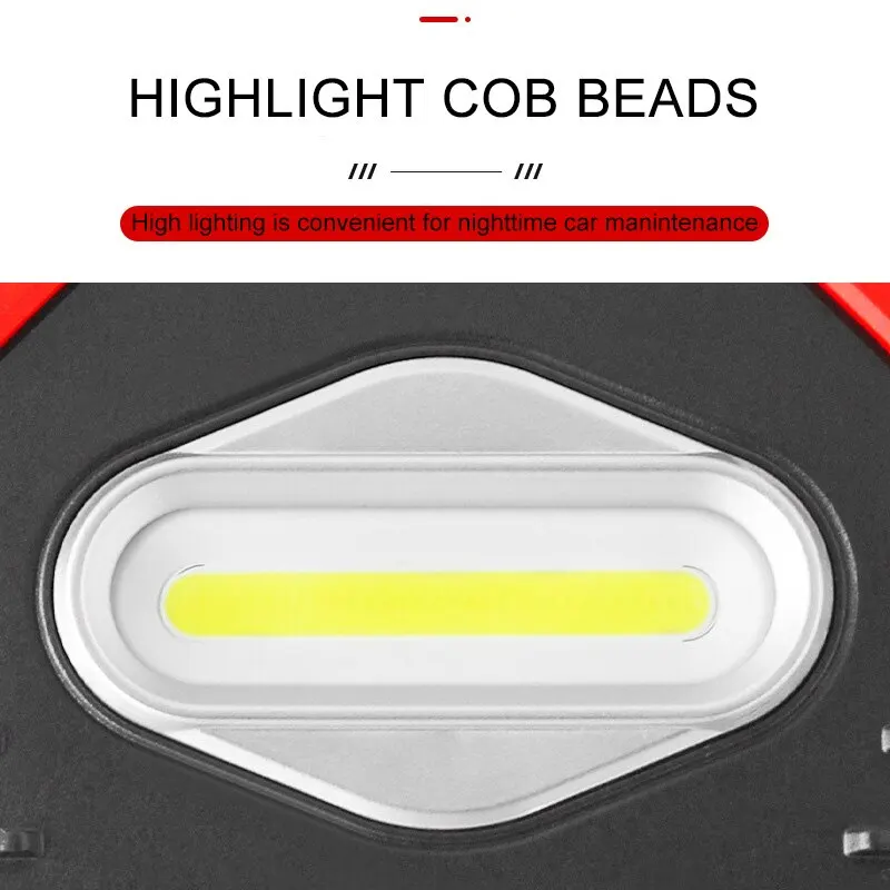 Linternas magnéticas COB portátiles plegables verticales, luces de trabajo de reparación de automóviles, Camping, pesca, lámpara de antorcha impermeable, reflector