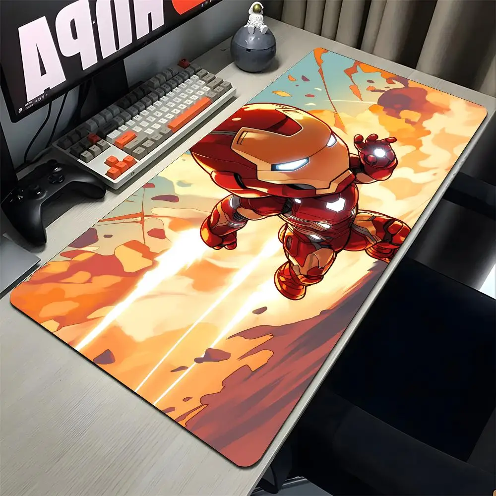 MINISO-Anime Characters Iron Man Mouse Pad Gaming Mousepad Abstract Large 900x400x5mm PC Desk