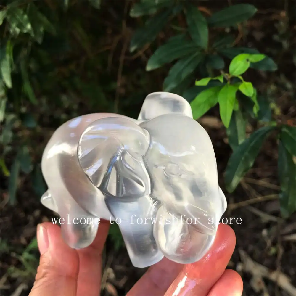 Natural Crafts Plaster Carving Elephant Sculpture Home Decoration Home Decoration Aquarium Ornaments