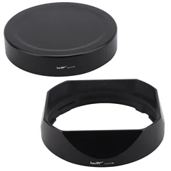 Haoge LH-X13B Bayonet Dedicated Lens Hood+Lens Cap for Fujinon XF 14mm f/2.8 R Lens For Fuji XF 18-55mm f/2.8-4 R OIS Lens