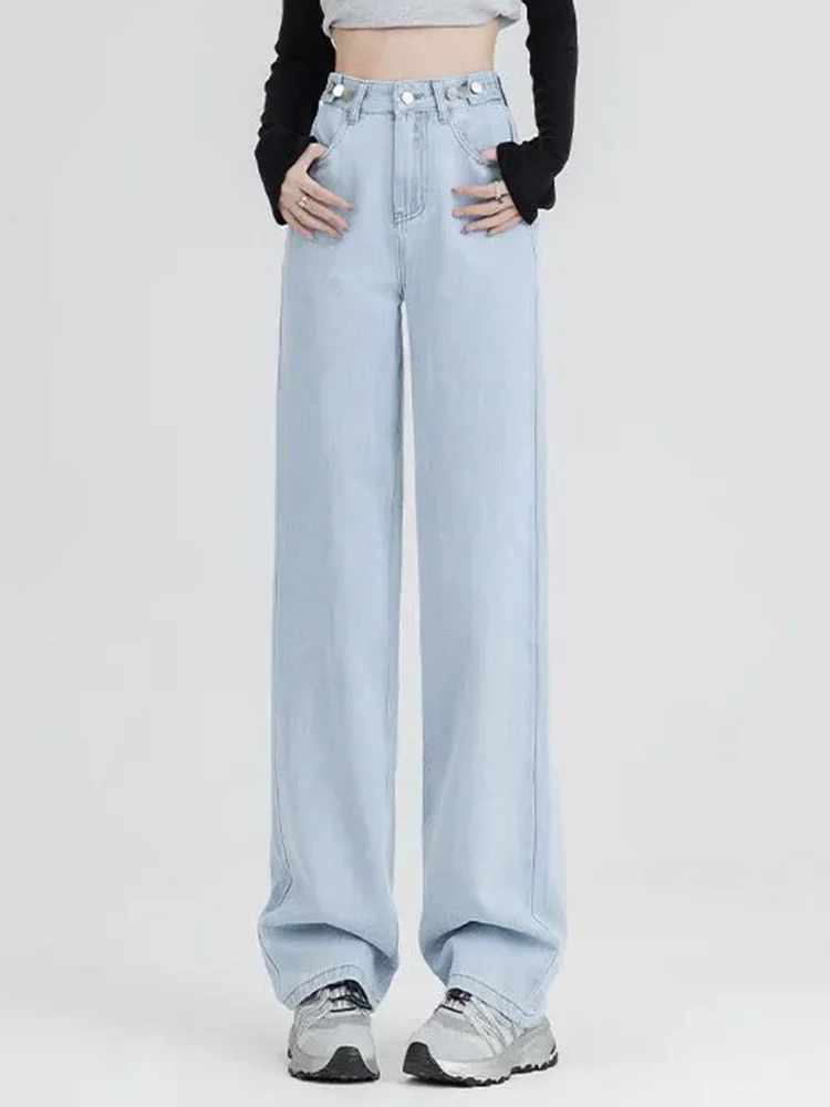 Vintage Dikke Baggy Casual Straight Jeans Winter Warme Hoge Taille Fluwelen Gevoerde Wijde Spijkerbroek Koreaanse Sneeuwkleding Vaqueros