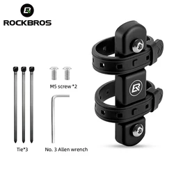 ROCKBROS Bicycle Water Bottle Cage Mount Adaptor Elastic Silicone Gel Bandage Bottle Cage Strap Seatpost Fork Frame Easy Install