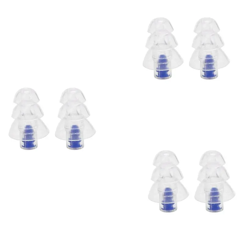 3X 27Db Earbud Musician Filter Earplugs Noise Reduction Cancelling Hearing Earbud Reusable Sleep Care For Dj(Blue)-Y41A