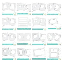 Rectangle Stencil New Arrival 2022 Scrapbook Diary Decoration Embossing Template Diy Greeting Card Handmade