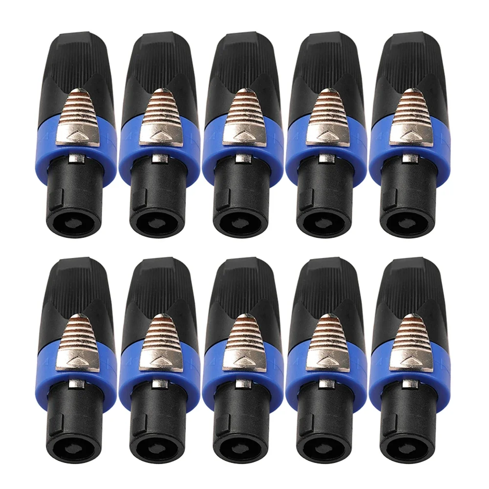 10 Stücke 4-polige 4Pin NL4FC Lautsprecheranschluss Ohm Stecker Lautsprecher Audiokabel Adapter Twist Lock 4 Pin Speakon Buchse Zubehör
