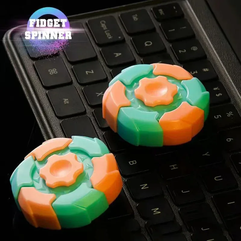 الإبداعية الميكانيكية مضيئة ألعاب متململة للأطفال اليد سبينر الإجهاد الإغاثة الكبار اللعب الحسية تململ المغازل الدوران الاطفال لعبة هدية #5