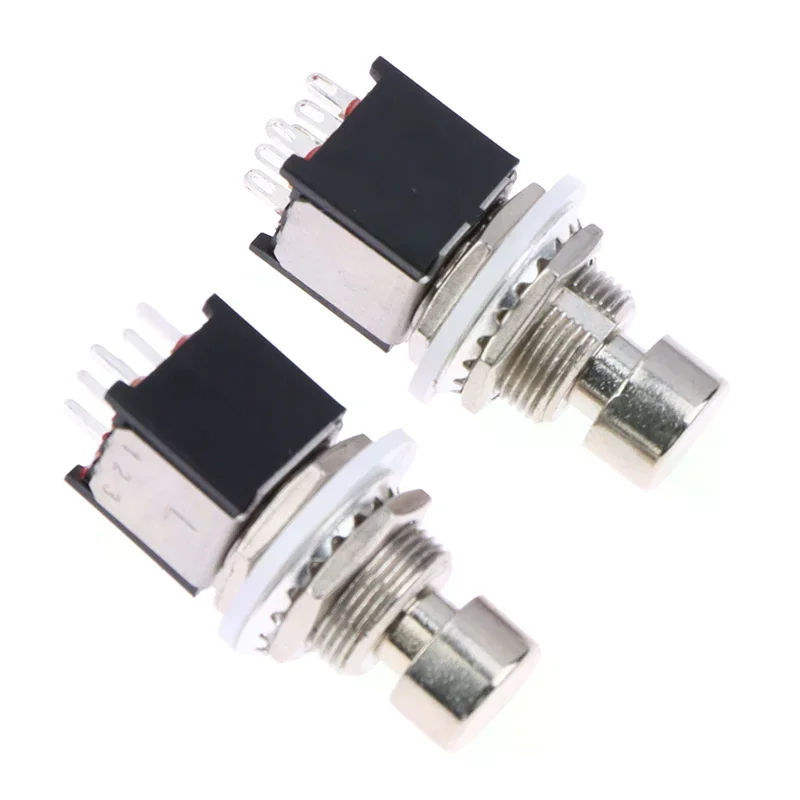 DPDT Latching Momentary ON/ON Foot Switch Guitar Effects Pedal Stomp Box 6Pin Emergency Stop Push Button