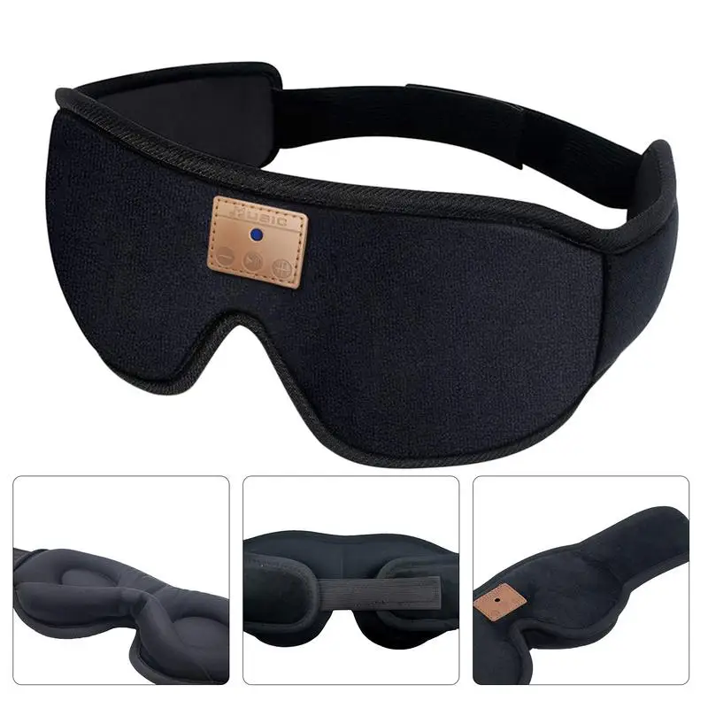가정용 수면 헤드폰 아이 커버 사이드 슬리퍼 이어버드, 스테레오 스피커, 휴대용 무선 헤드폰, 편안한 헤드밴드
