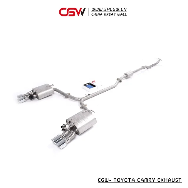Trustable Quality Active Sound Exhaust Muffler with Electric Valve Control for 8th Gen Camry 2.0 2.5 Dual Chrome Tips - view 5