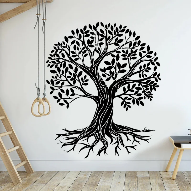 Tree of Life Wall Decal Vinyl Home Decoration Living Room Bedroom Yoga Studio Stickers Breathe Meditation Mural Wallpaper G071