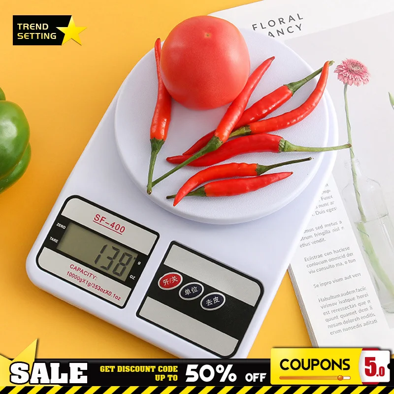 5-10KG Portable Kitchen Scale High Precision Household Baking Scale Medicine Health Food Weighing Household Electronic Scale