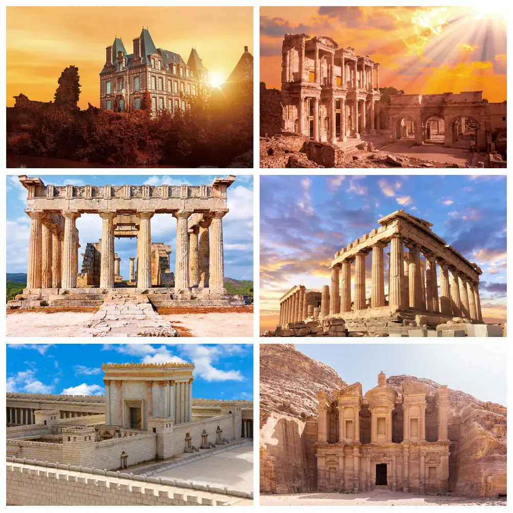 Grécia antiga romana fotografia pano de fundo coliseu santuário pilar ruína parthenon templo relíquia edifício foto fundo decoração