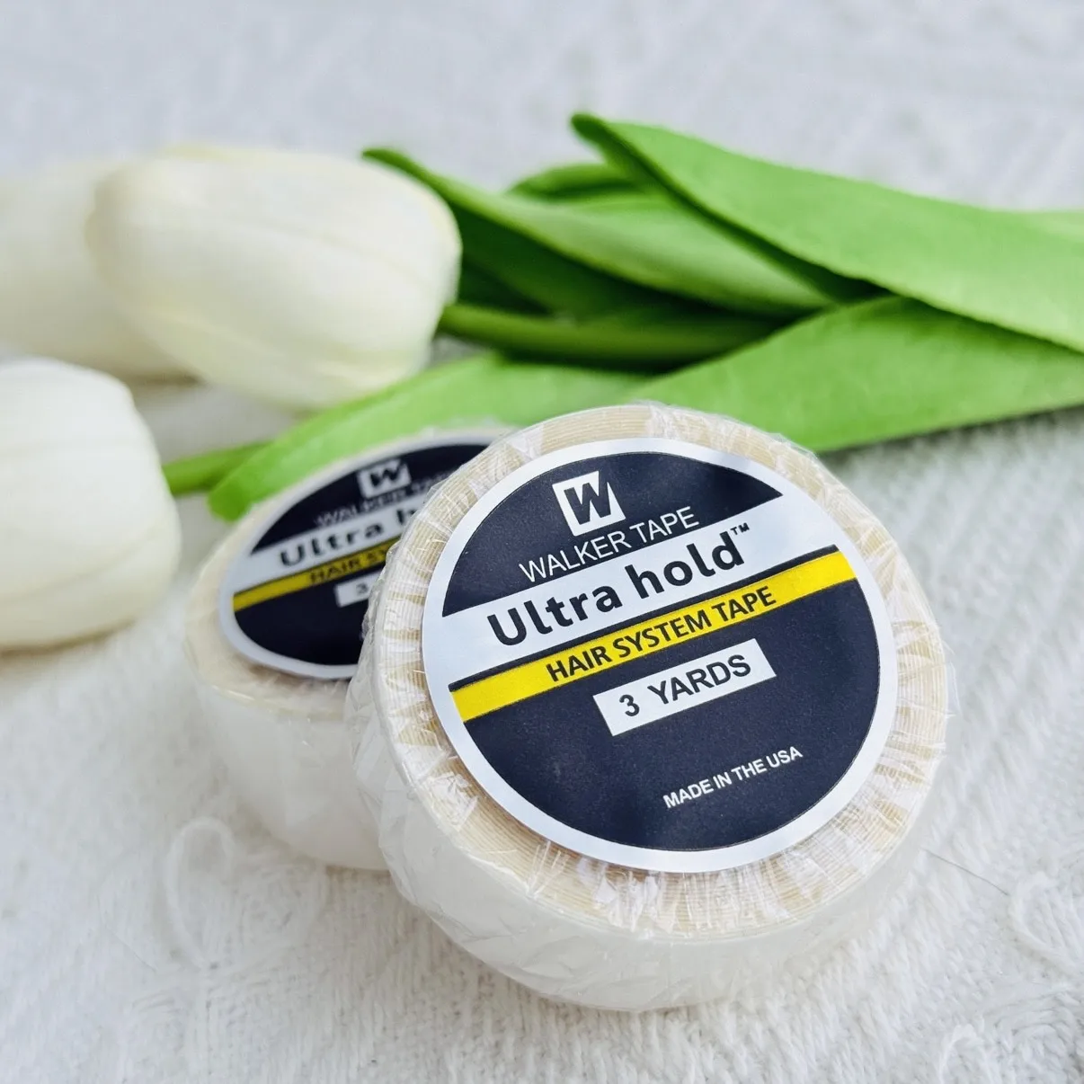 Fita adesiva dupla face para extensão de cabelo, 3 jardas, 2.0cm de largura, ultra hold, peruca, fita branca, fixação forte para cabelo