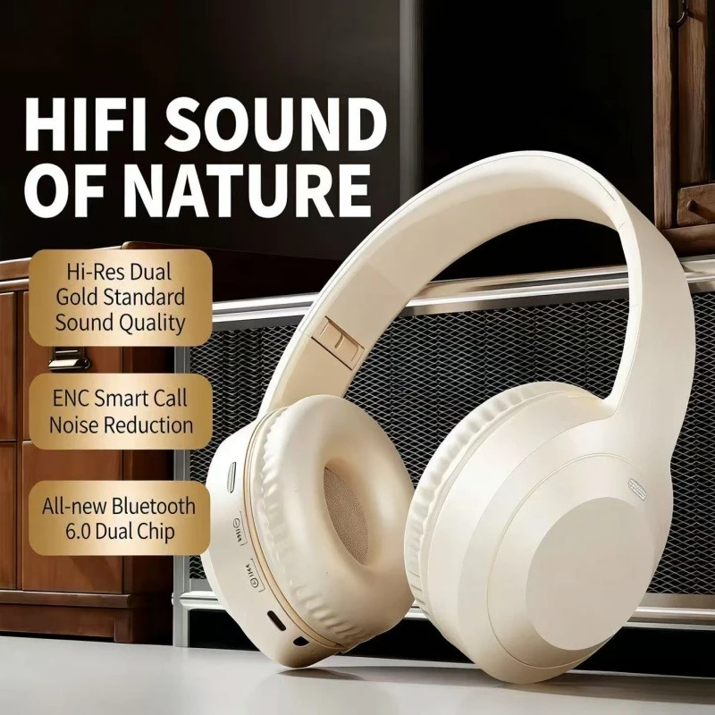 Auriculares estéreo HIFI M5 supraaurales inalámbricos Bluetooth 5.3, auriculares deportivos para juegos, compatibles con TF/AUX, con reducción de ruido.