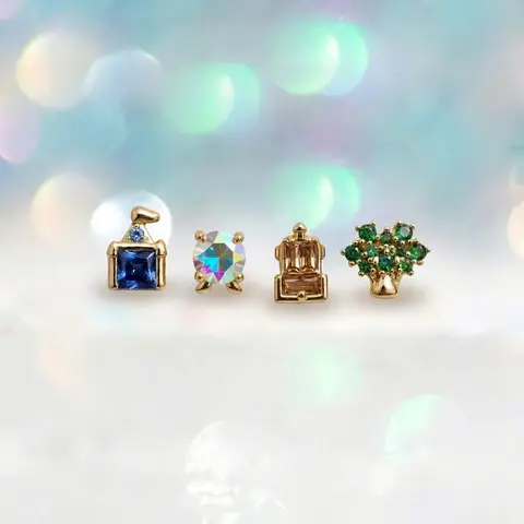 New Exquisite Cute Amusement Park Stud Earrings For Women Girls Fashion Party Birthday Jewerly Gift