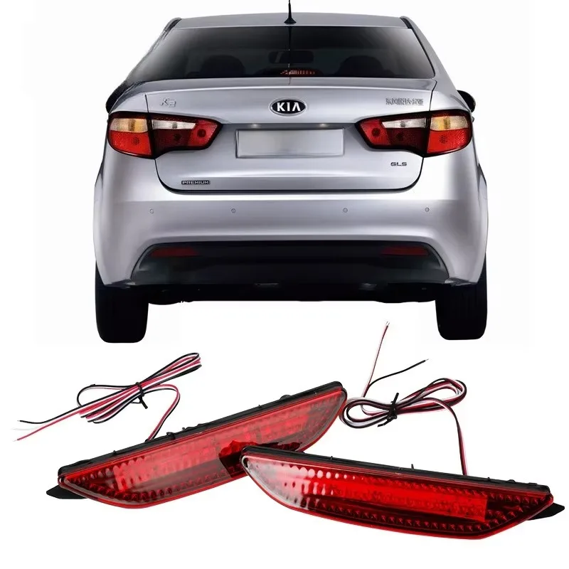 

Tiy 1 Pair for Kia Rio K2 Sedan 2011 2012 2013 2014 LED Rear Bumper Reflector Car Tail Light Fog Lamp Rear Bumper Fog Lights