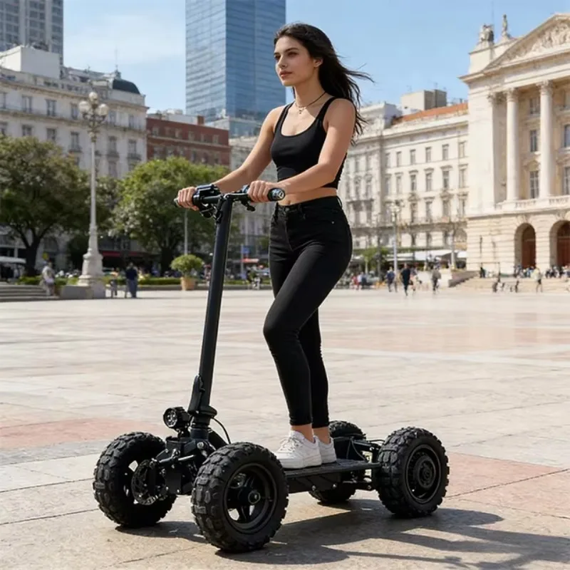 3000/4000/6000w Off-road Foldable Fast 4 Wheel Electric Scooter De Golf