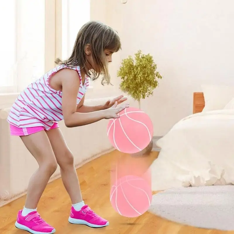 

HUA 18CM Foam Silent Basketball Indoor Training Ball Uncoated Low Noise Basketball Training For Kids Various Indoor Activities