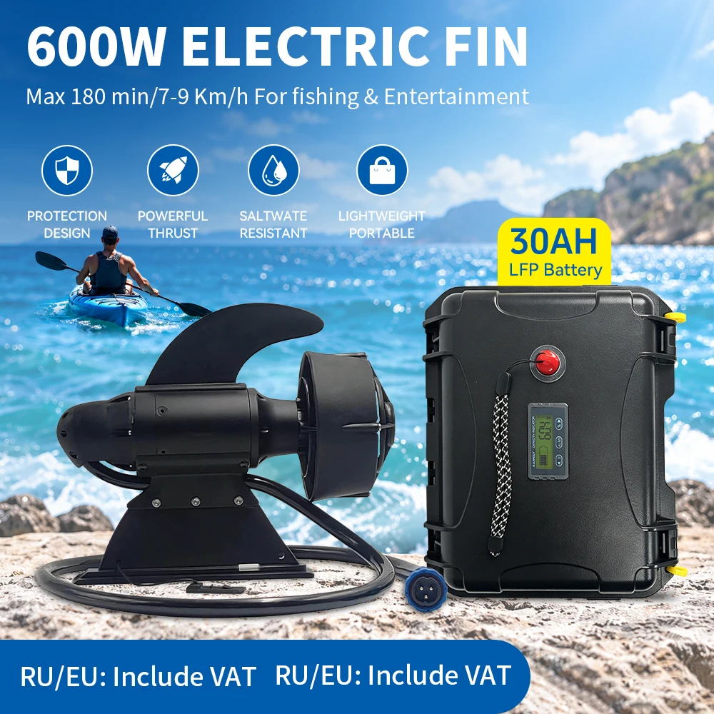 KEDEAN Electric Fish Fins for Tabla Paddle Surf Stand Up Paddle Board Propulsion Underwater Motor with Battery Kayak Propeller