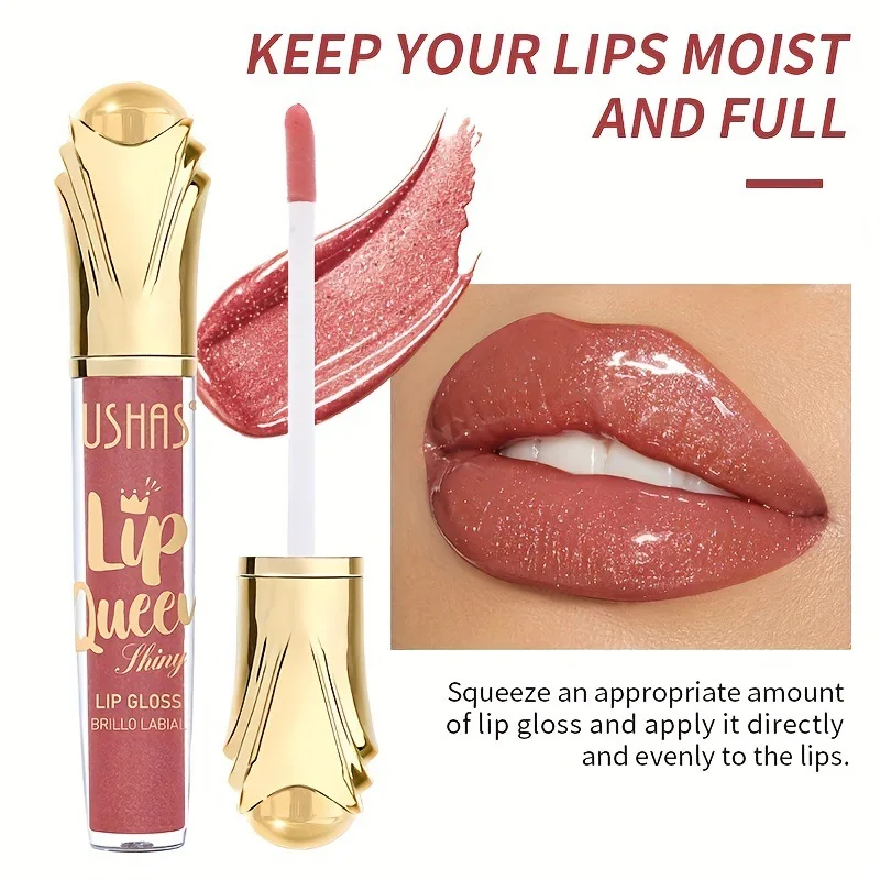 Shining Mirror Pearl Lip Gloss Waterproof Long Lasting Moisturizing Lipstick Shine Glitter Lip Gloss Women Makeup Cosmetic