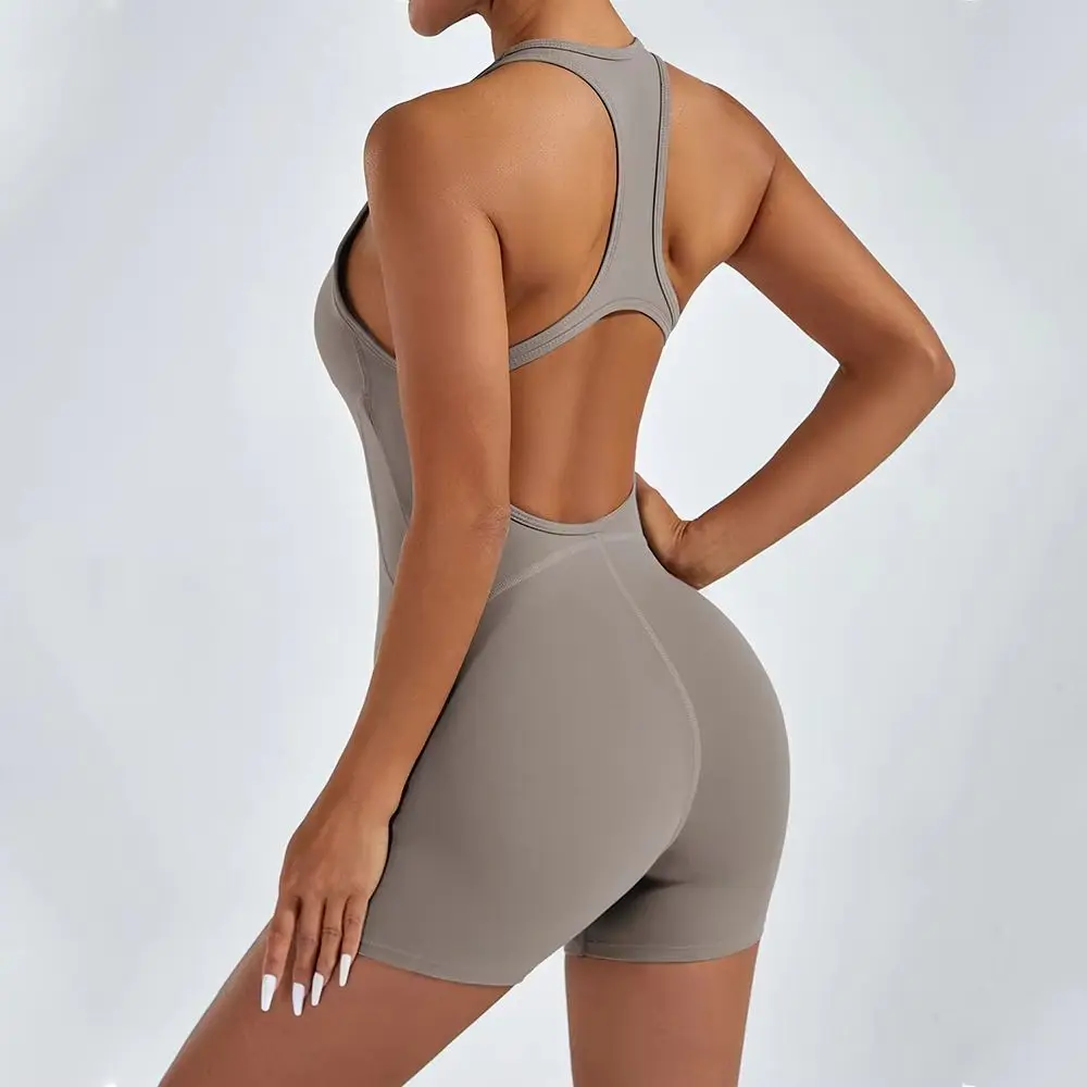 

Спортивные комбинезоны, цельный костюм для йоги, женская спортивная одежда с эффектом пуш-ап, одежда для тренировок, высокоэластичное облегающее боди, комплект для йоги сзади