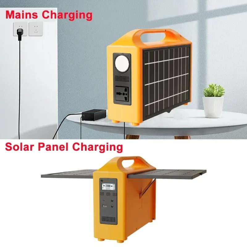 New 100W Portable Power Station 110V 220V Solar Generator Mobile Power Station With Solar Panel Power Bank 24000mAh For Camping