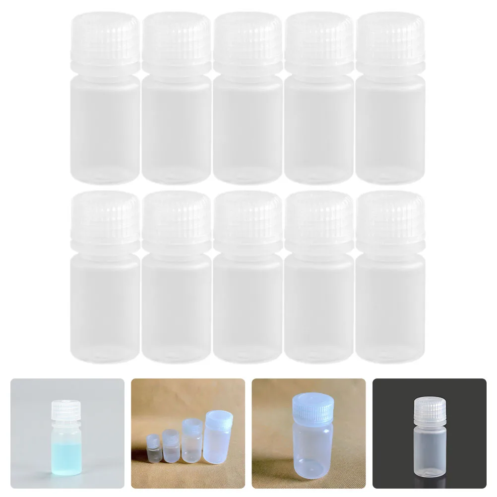 

10 Pcs Acid Base Bottles High Quality PP Laboratory Storage Reagent Samples Wide Mouth Corrosion Resistant Thermoplastic