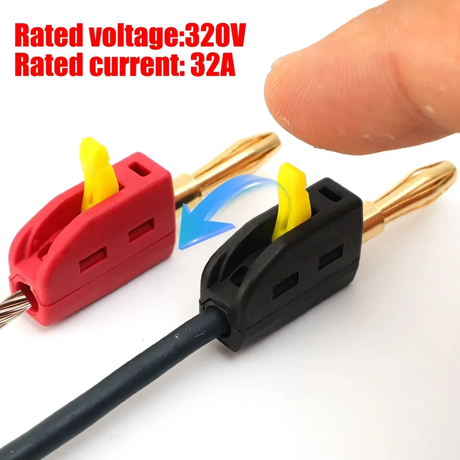1-6Pcs No Solder Banana Plug 4mm Quick Wire Connect Gold-plated Copper Banana Connectors Plugs for Jack Audio Music Speaker