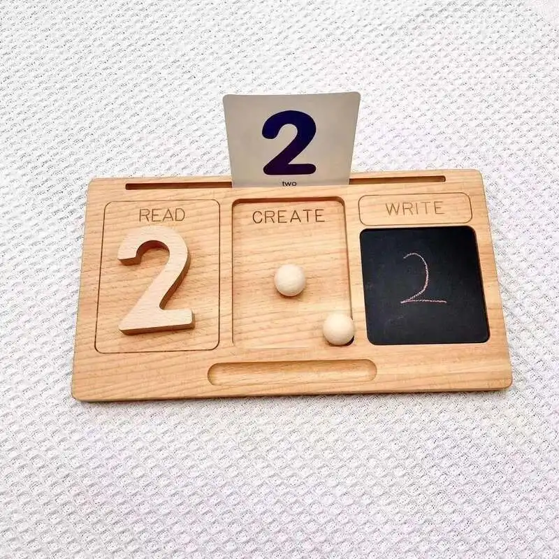 Novas crianças montessori aprendizagem tablet aprender placa de escrita números pequenos blackboard e cartões reconhecimento crianças brinquedos educativos