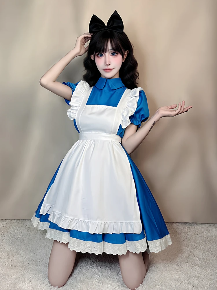 

Blue Alice Princ Dr Maid orm Girl's Country Sle Lolita Skirt Polyester Fiber 00% Summer Collection Online Exclusive