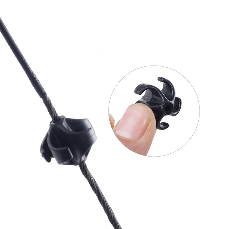 4pcs Outdoor Shooting Silent Shock Absorber Composite Bowstring Damper Rubber Stabilizer for Hunting