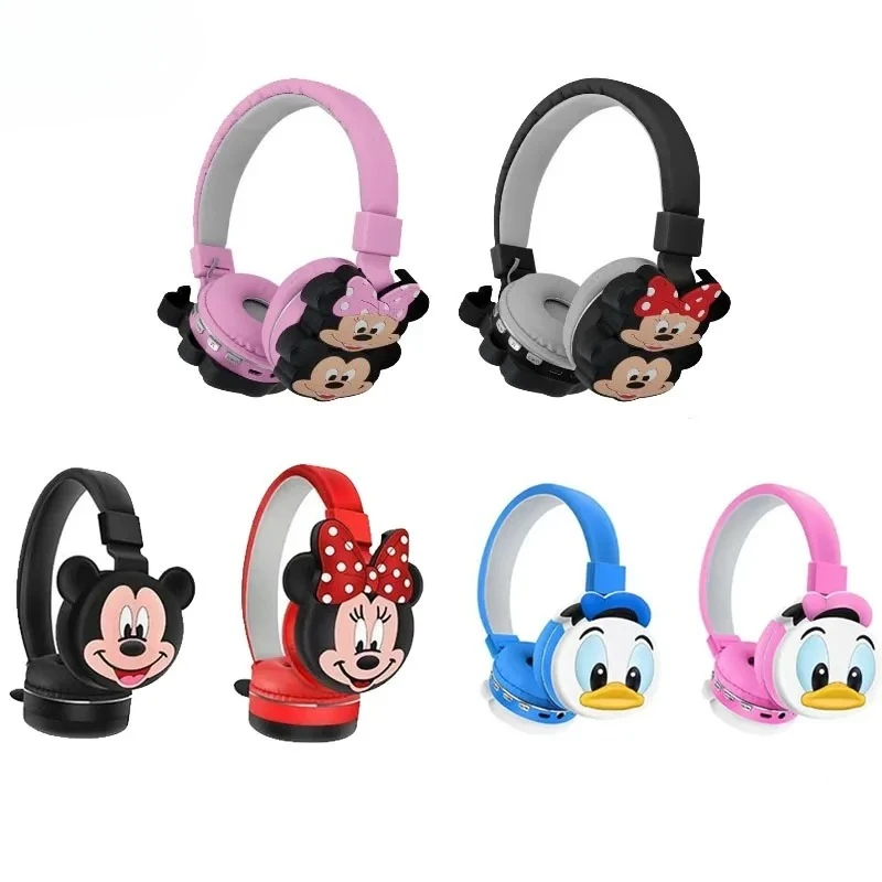 

Hot Anime Cartoon Earphone Print Mickey Minnie Earphone HIFI Sound Foldable Earphone with Microphone