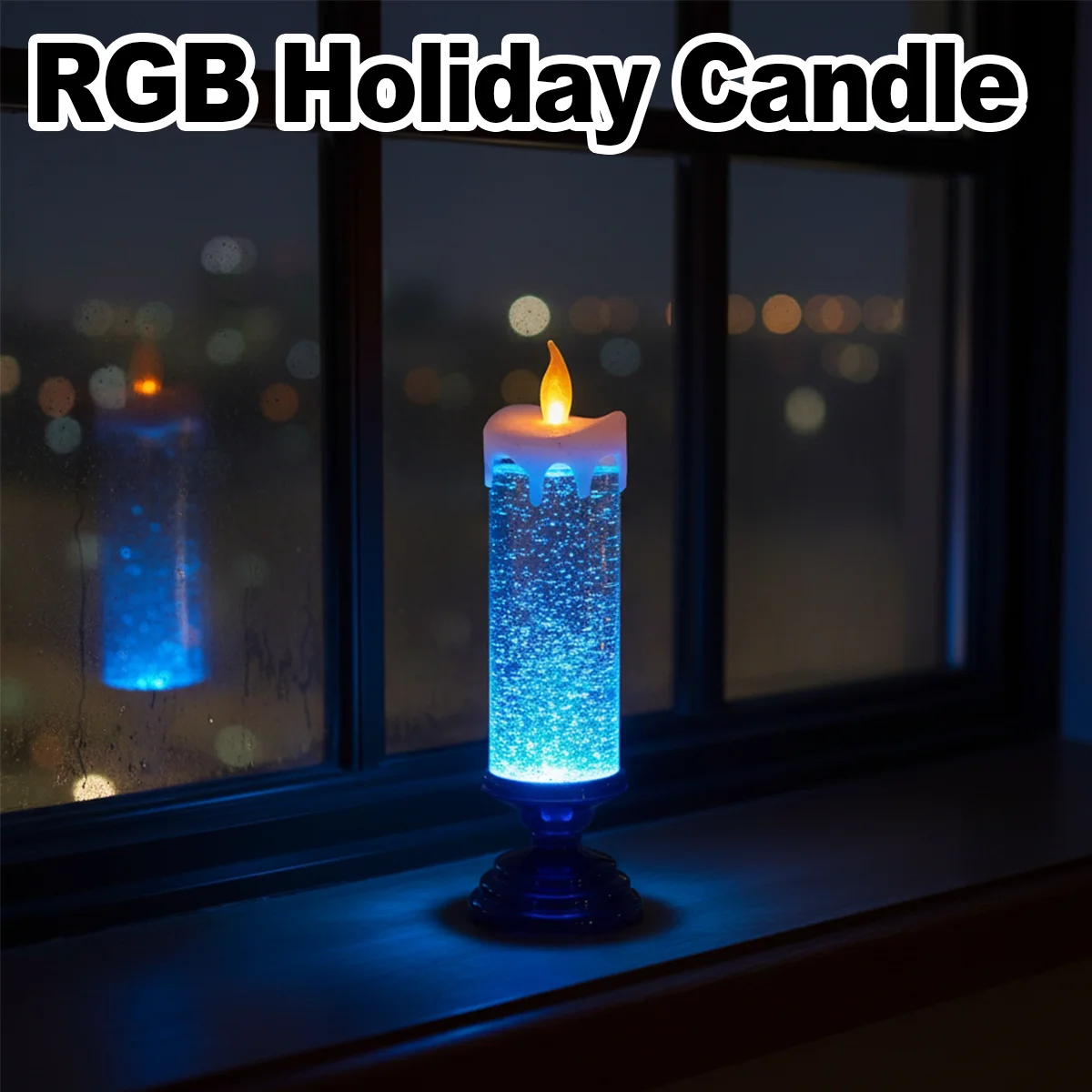 Led Christmas Candle Light Simulation Candles Lights Decorative Electric Glitter Battery Operated Home Flameless Crystal Colored